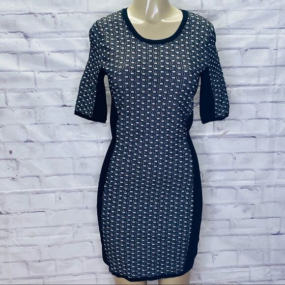 Rag & Bone Black Ingrid Short Sleeve  Dress M - Picture 1 of 9